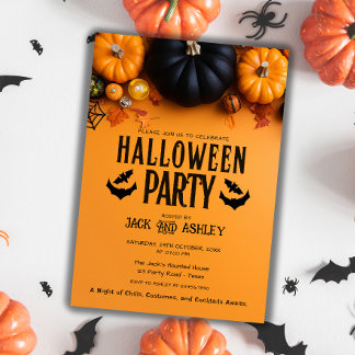 Herfst Herfst Kostuum Party Pompoen Halloween Kaart