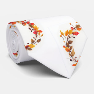 Herfst Herfst Krans Happy Thanksgiving stropdas