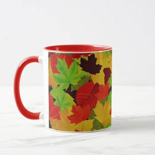 Herfst Herfst laat een helder kleurrijk patroon ac Mok (Links)