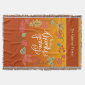 Herfst herfst laat gezellige rustieke Happy Thanks Deken (Voorkant)