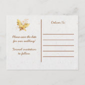 Herfst Herfst laat Library Kaart de datum opslaan (Achterkant)