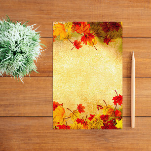 Herfst herfst laat rand op oude papieren achtergro briefpapier