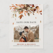 Herfst herfst laat rustiek land opslaan de datum briefkaart (Voorkant)