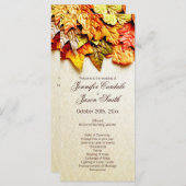 Herfst herfst laat verticale weddenschappen over programma (Voorkant / Achterkant)