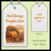 Herfst Herfst Landschap Pompoen Gift Label Cadeaulabel