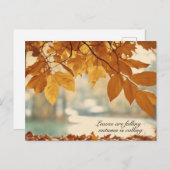Herfst Herfst Leaf Scenery Feestdagenkaart (Voorkant / Achterkant)