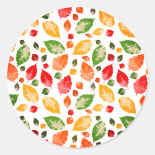Herfst herfst leest kleurrijk Rustic Ronde Sticker