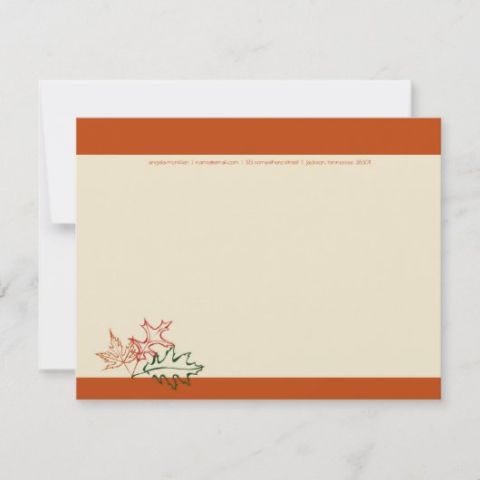 Herfst herfst leest notitiekaarten kaart (Voorkant)