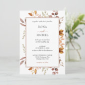 Herfst herfst leest roestrijk land boho Wedding Kaart (Staand voorkant)