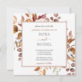 Herfst herfst leest roestrijk land boho Wedding Kaart