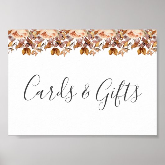 Herfst herfst leest roestrijk land boho Wedding Poster (Voorkant)