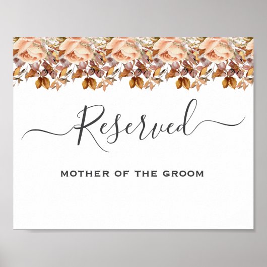 Herfst herfst leest roestrijk land boho Wedding Poster (Voorkant)