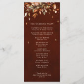 Herfst herfst leest roestrijk land boho Wedding Programma (Achterkant)
