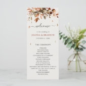 Herfst herfst leest roestrijk land boho Wedding Programma (Staand voorkant)
