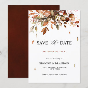 Herfst herfst leest roestrijk land boho Wedding Sa Save The Date