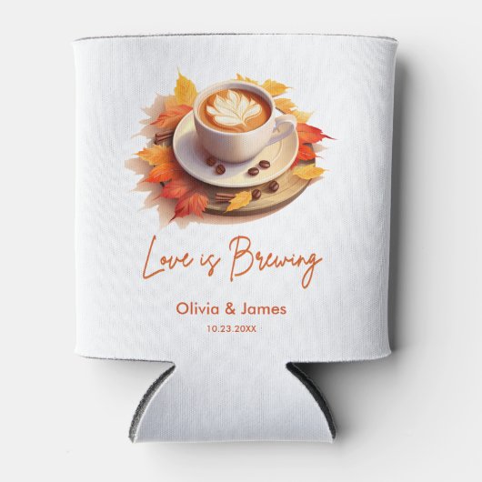 Herfst Herfst Liefde is Brouwen Vrijgezellenfeest  Blikjeskoeler (Voorkant)