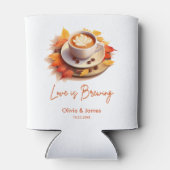 Herfst Herfst Liefde is Brouwen Vrijgezellenfeest  Blikjeskoeler (Achterkant)