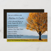 Herfst herfst Maple Tree Rehearsal Dinner Kaart (Voorkant / Achterkant)