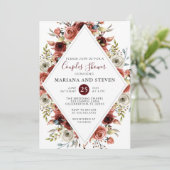 Herfst herfst Mix Couples Shower Floral Wedding Kaart (Staand voorkant)