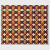 Herfst Herfst Modern Argyle Pattern No8 Cadeaupapier (Vlak)