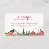 Herfst Herfst Mountain Forest Recept voor de bruid Informatiekaartje (Voorkant)