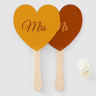 Herfst herfst Mr en Mrs fans/paddles Hand Fan Handwaaier
