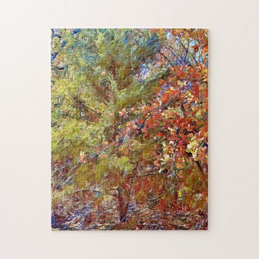 Herfst herfst Natuur bos kunst puzzel (Verticaal)