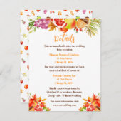 Herfst Herfst Oogst Bruiloft Details Informatiekaartje (Voorkant / Achterkant)