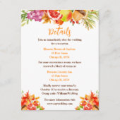 Herfst Herfst Oogst Bruiloft Details Informatiekaartje (Voorkant)