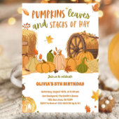 Herfst Herfst Oogst Pompoen Bladeren Stapels van H Kaart