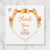 Herfst Herfst Oogst Verjaardagsfeest Dank u Bedankjes Labels (Voorkant)