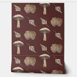 Herfst Herfst Paddenstoelen & Varens Behang