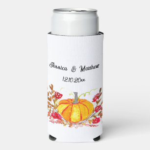 herfst Herfst pompoen bladeren Waterverf bruiloft