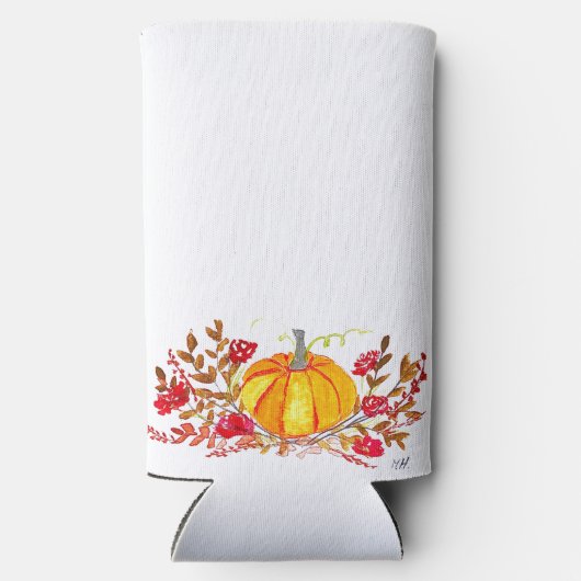 herfst Herfst pompoen bladeren Waterverf bruiloft (Achterkant)