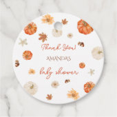 Herfst Herfst Pompoen Bloemen Boho Favor Tags Bedankjes Labels (Voorkant)