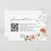 Herfst herfst pompoen bruiloft accommodaties QR co Informatiekaartje (Voorkant / Achterkant)
