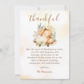 Herfst Herfst Pompoen Dankbare Thanksgiving Feestdagenkaart (Voorkant)