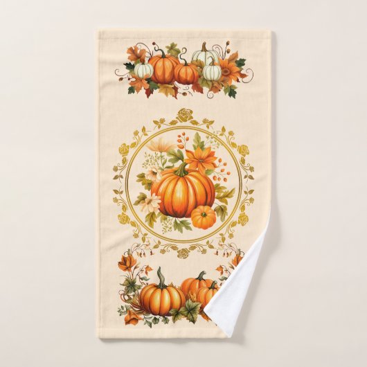 Herfst Herfst Pompoen Handdoek Set (Handdoek)