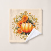 Herfst Herfst Pompoen Handdoek Set (Wasdoekje)