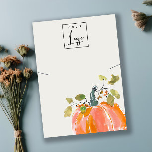 Herfst Herfst Pompoen Logo Ketting Display Visitekaartje