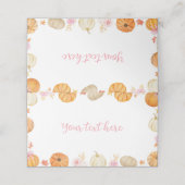 Herfst Herfst Pompoen Meisje Verjaardag Voedsel Te (Buitenkant ongevouwen)