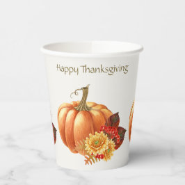 Herfst Herfst Pompoen Papier Cups Papieren Bekers