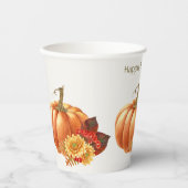 Herfst Herfst Pompoen Papier Cups Papieren Bekers (Voorkant)