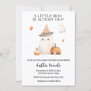 Herfst herfst pompoen spook Baby shower Kaart