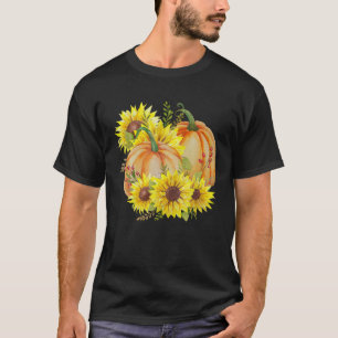 Herfst Herfst Pompoen Zonnebloem Cottagecore T-shirt