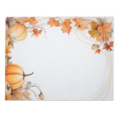 Herfst / Herfst pompoenen en bladeren ongevoerd no Notitieblok (Voorkant)