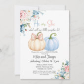 Herfst Herfst pompoenen onthullen genderuitnodigin Kaart (Voorkant)