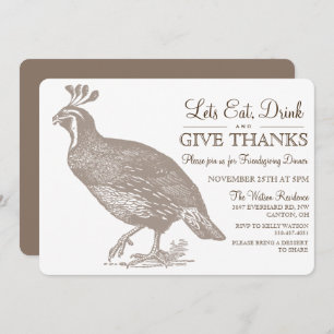 Herfst Herfst Potluck Vriendsgiving Uitnodiging