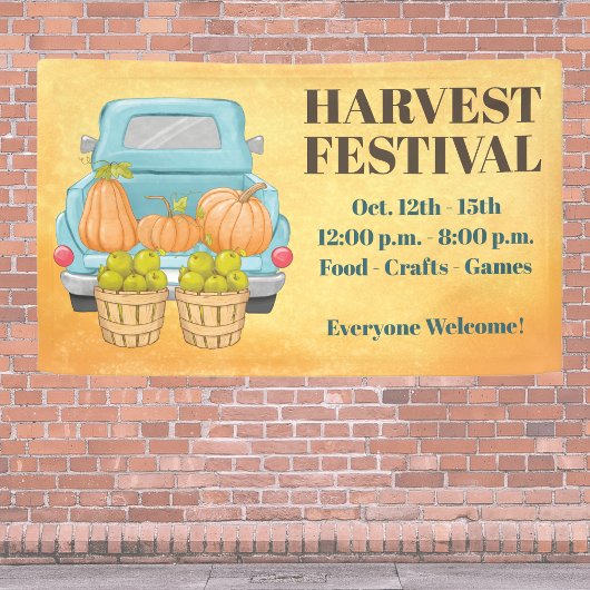 Herfst herfst Pumpkin Harvest Festival Spandoek