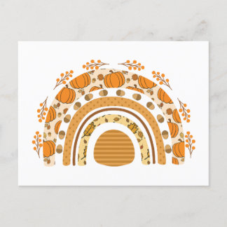 Herfst/Herfst regenboog Briefkaart